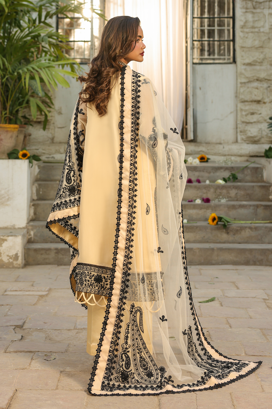 Mayel - Ezmir Unstitched Embroidered Luxe | 3pc