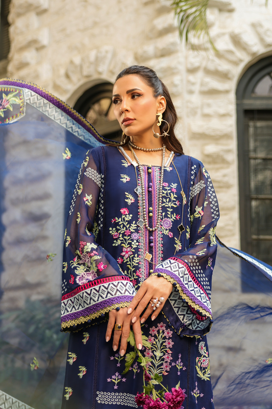 Elizah - Ezmir Unstitched Embroidered Luxe | 3pc