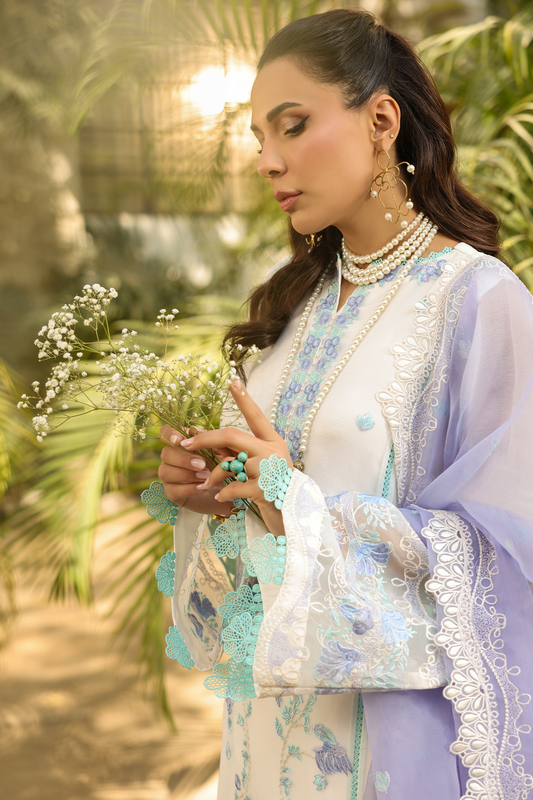 Noorey - Ezmir Unstitched Embroidered Luxe | 3pc