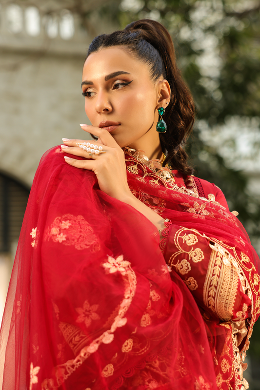 Zaina - Ezmir Unstitched Embroidered Luxe | 3pc